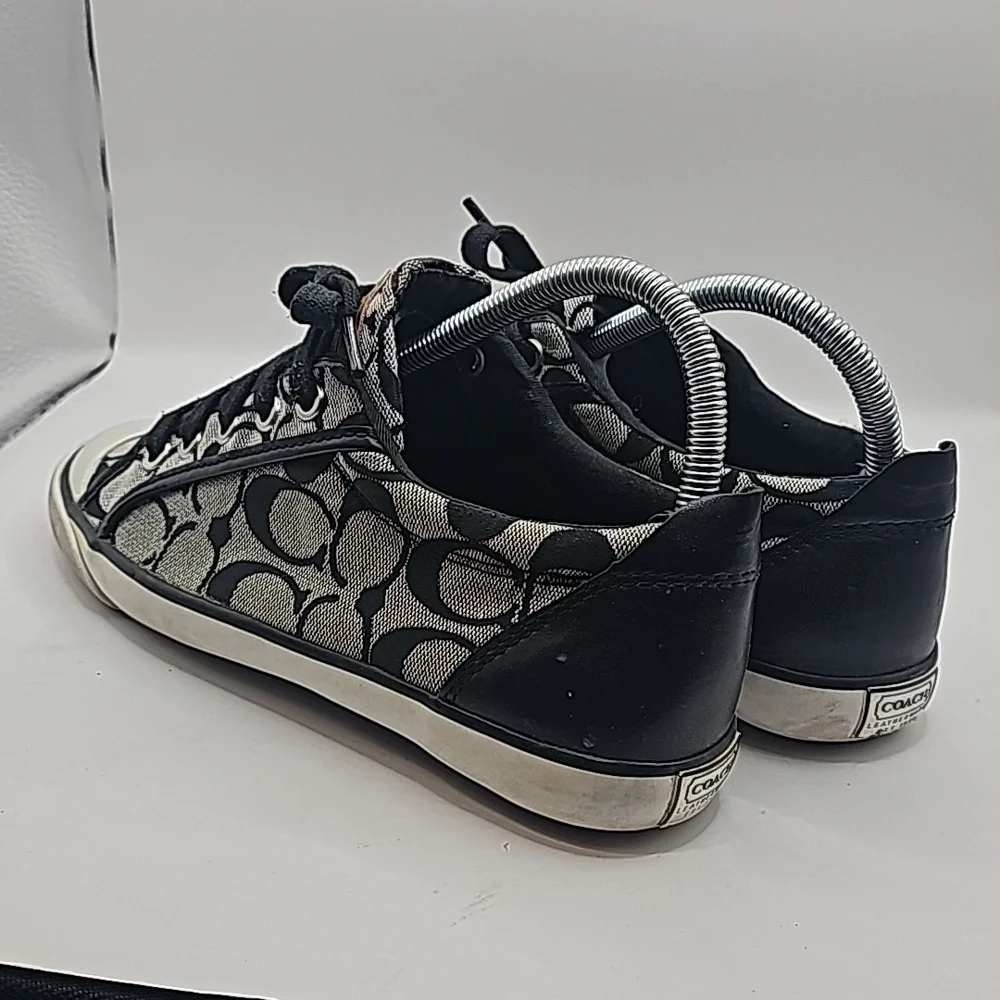 Coach Barrett Sneakers womens Black White size 7.5 - Picture 2 of 9